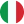 Bandeira da Itália em formato circular